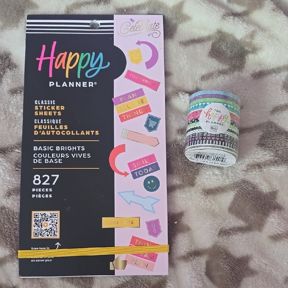 NEW Happy Planner Sticker and Washi Tape Set